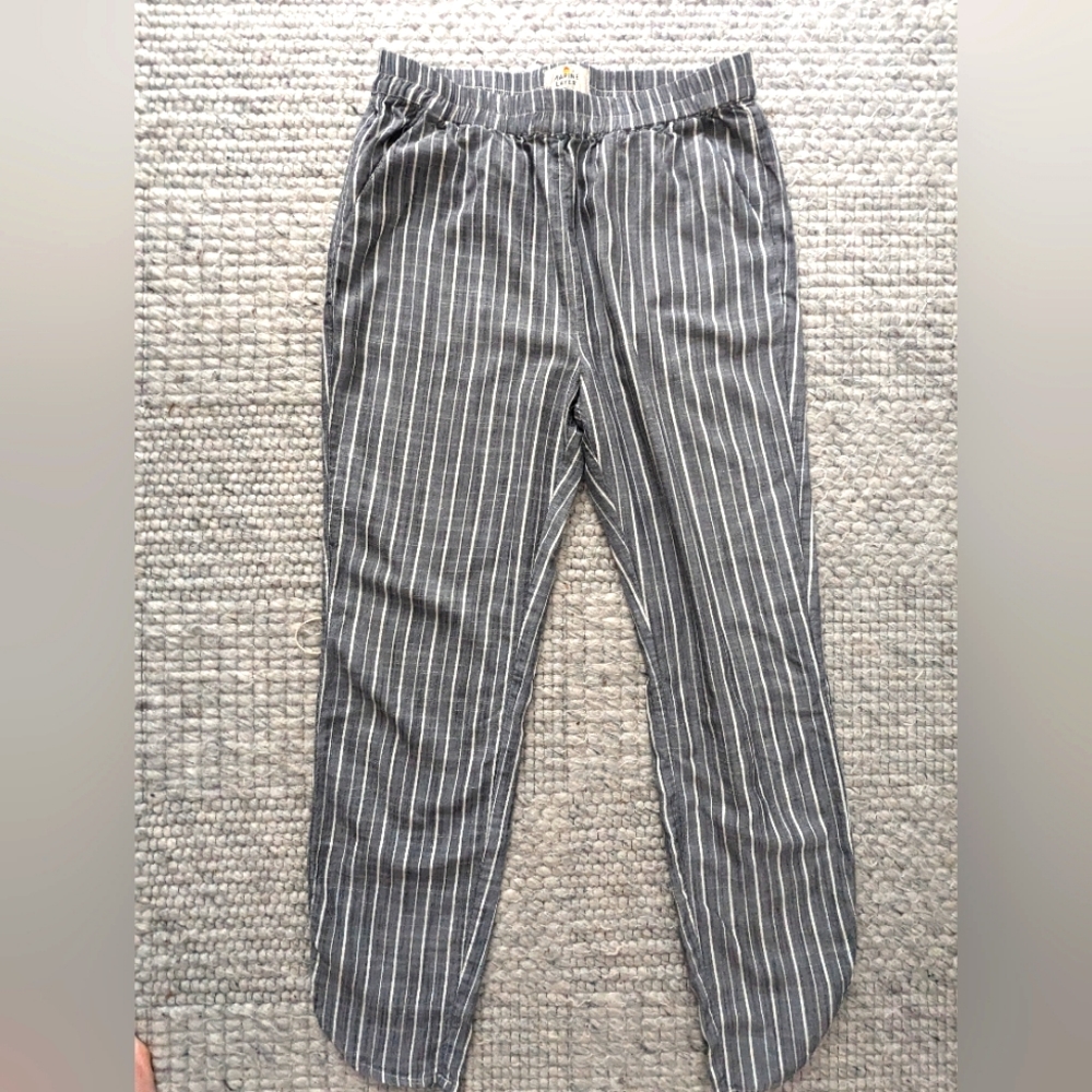 Marine Layer Gray Striped Pants